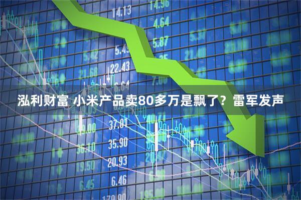 泓利财富 小米产品卖80多万是飘了？雷军发声