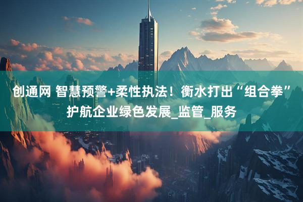 创通网 智慧预警+柔性执法！衡水打出“组合拳”护航企业绿色发展_监管_服务