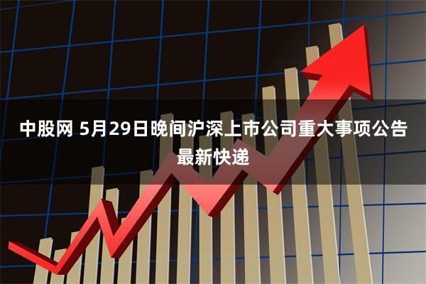 中股网 5月29日晚间沪深上市公司重大事项公告最新快递