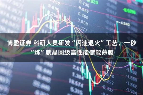 博盈证券 科研人员研发“闪速退火”工艺，一秒“炼”就晶圆级高性能储能薄膜