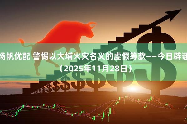 扬帆优配 警惕以大埔火灾名义的虚假筹款——今日辟谣(2025年11月28日)